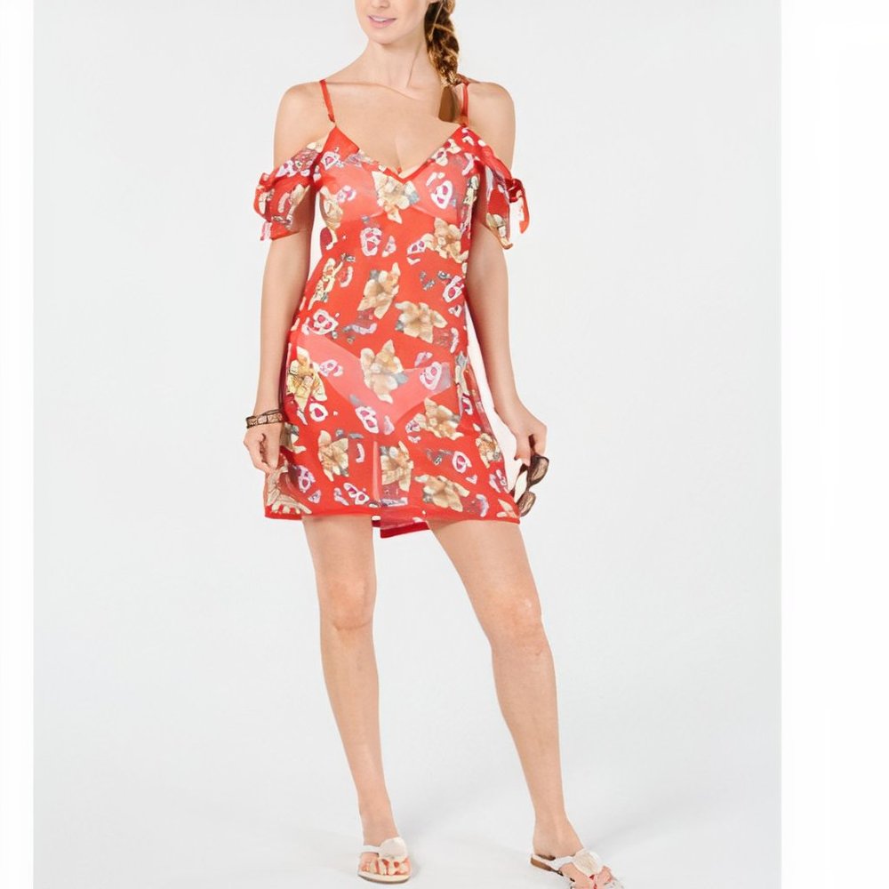 Miken Juniors' Printed Cold-Shoulder Cover-up